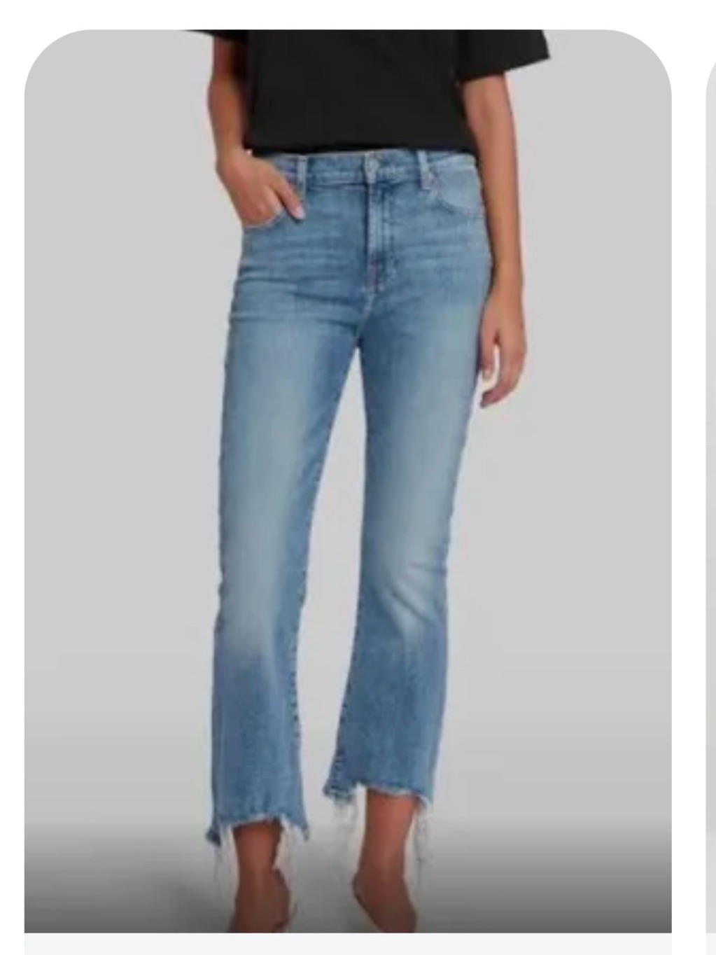 7 For All Mankind Raw-Hem Straight Jeans
